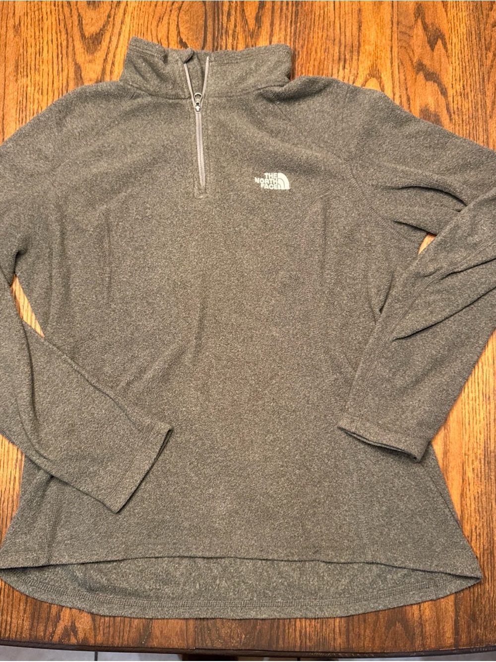 Womens North Face Polartec Classic Gray 1/4 Zip Fleece Pullover Size Medium